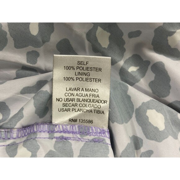 Main Strip Women Small Windbreaker Purple Leopard Print Packable Hooded NWT - Picture 7 of 9